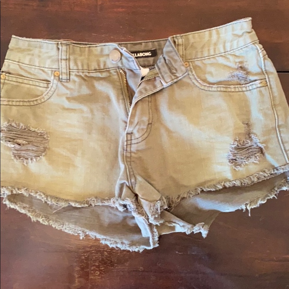 Army green shorts